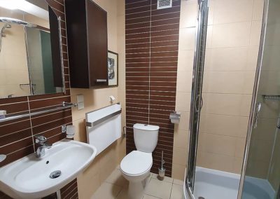 Łazienka w prysznicem oraz WC - Apartament Berdo - Kościelisko k. Zakopanego