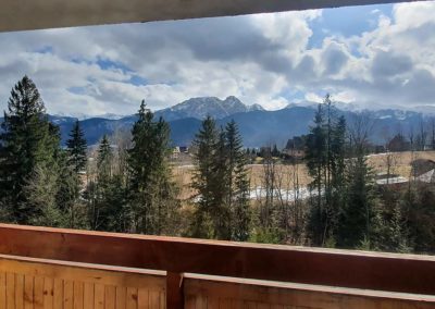 Widok na Giewont (Tatry) z balkonu - Apartament Berdo - Kościelisko k. Zakopanego